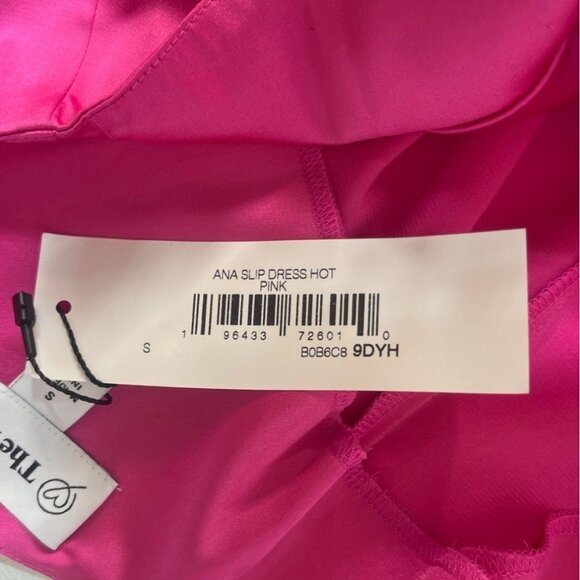 The Drop Ana Slip Dress Womens Small Hot Pink New Silky Adjustable Straps - Picture 8 of 9